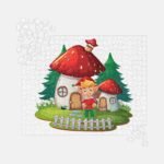 Charming Elf and Mushroom Home Jigsaw Puzzle