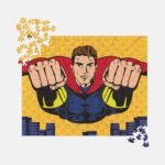 Vibrant Flying Superhero Jigsaw Puzzle