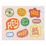 Positive Vibes Speech Bubble Jigsaw Puzzle