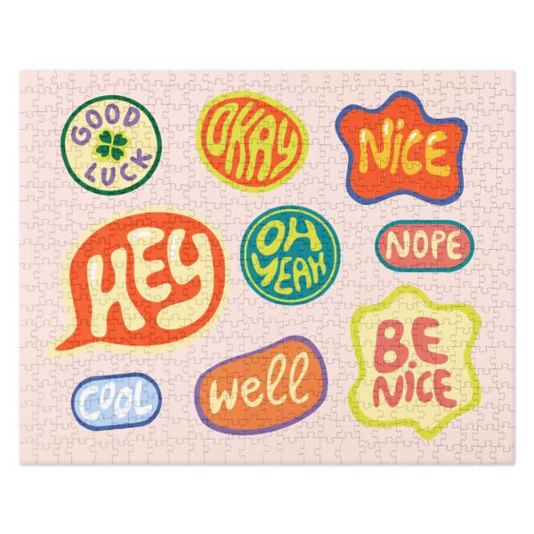 Positive Vibes Speech Bubble Jigsaw Puzzle