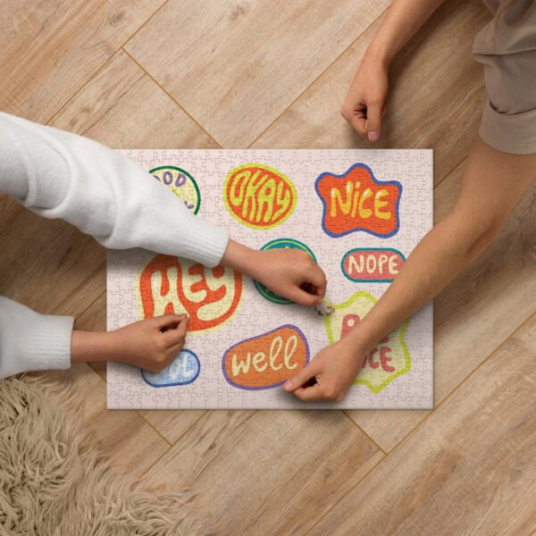 Positive Vibes Speech Bubble Jigsaw Puzzle