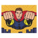 Vibrant Flying Superhero Jigsaw Puzzle