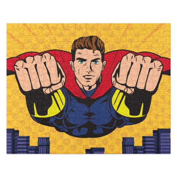 Vibrant Flying Superhero Jigsaw Puzzle