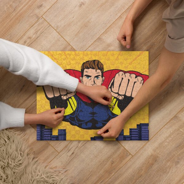 Vibrant Flying Superhero Jigsaw Puzzle