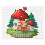 Charming Elf and Mushroom Home Jigsaw Puzzle