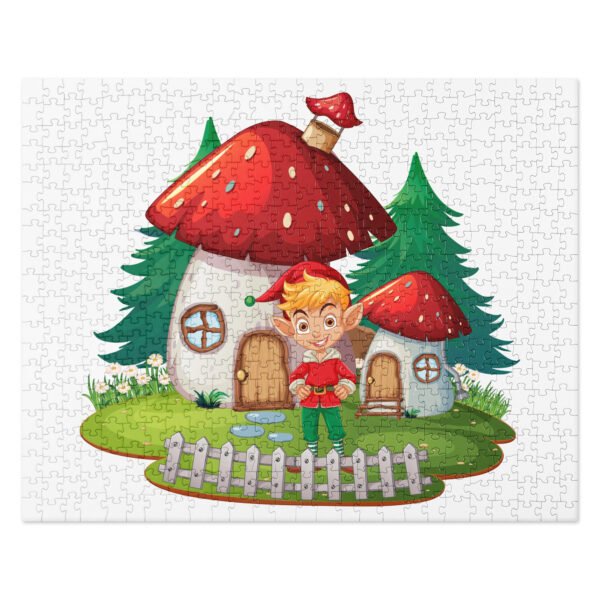 Charming Elf and Mushroom Home Jigsaw Puzzle