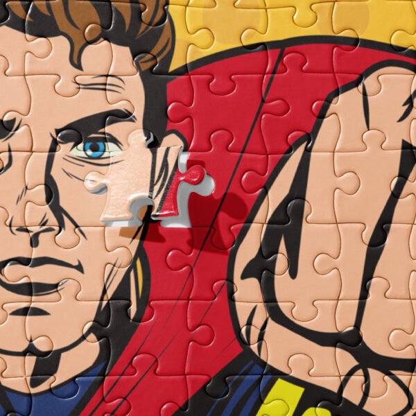 Vibrant Flying Superhero Jigsaw Puzzle